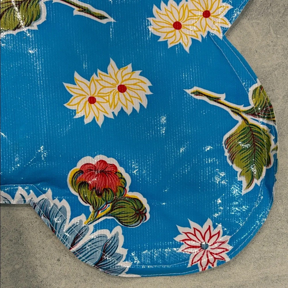 Floral Blue Double Sided Pet Feeding Mat